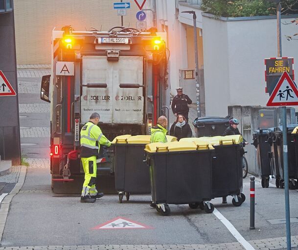 Gelbe Tonnen werden in Ludwigsburg geleert.