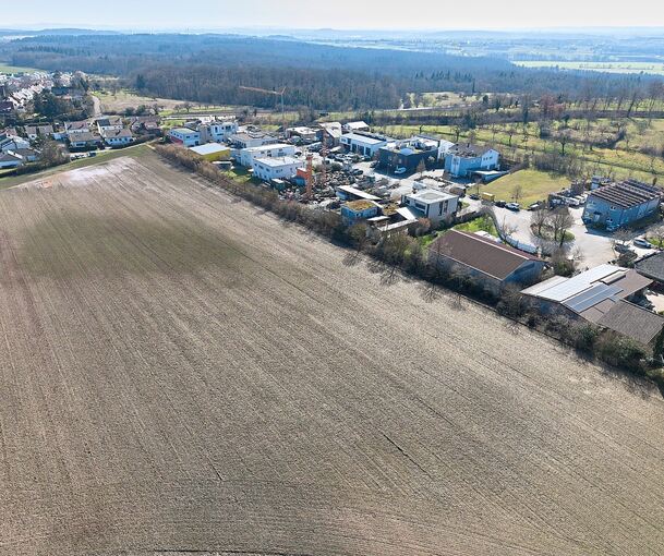 Das Gewerbegebiet Galgenäcker III wird an das bestehende Gewerbegebiet anschließen und einen Streifen dieses Ackers beanspruchen.