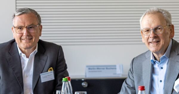 Gute Bilanzzahlen, gute Laune: Dürr-Chef Jochen Weyrauch und Finanzvorstand Dietmar Heinrich.