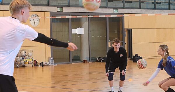 So ist die Stimmung beim Faustballtraining des TV Ochsenbach