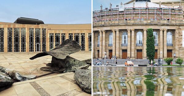 Träumerei oder bald Realität? Das dereinst sanierte Forum (links) könnte in ein paar Jahren Interimsspielstätte für die ebenfalls sanierungsbedürftige Stuttgarter Staatsoper werden.