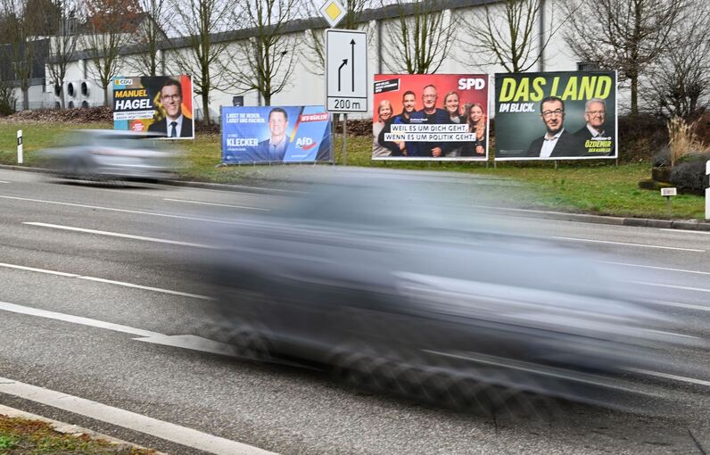 Landtagswahl in Baden-Württemberg - Wahlplakate