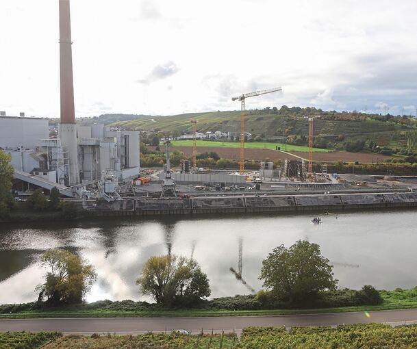 Die Baustelle für die Klärschlammverbrennung in Walheim.