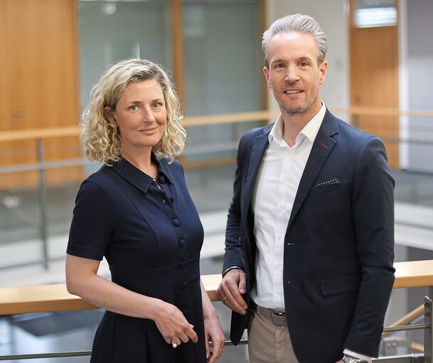 Sigrid Zimmerling, leitende Geschäftsführerin der IHK-Bezirkskammer Ludwigsburg und deren Präsident Axel Kunkel sehen große Herausforderungen für die Wirtschaft, aber auch Wege aus der Krise.