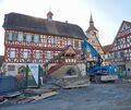 Rund um das historische Rathaus in Steinheim laufen aktuell bereits die Bauarbeiten.