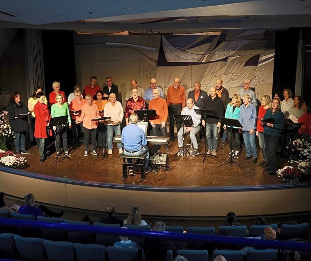 Ihr Repertoire präsentierte die Chorgemeinschaft Besigheim in der Alten Kelter.