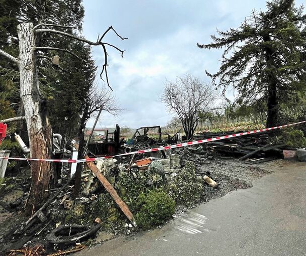Von den beiden Schuppen ist nichts übrig geblieben.