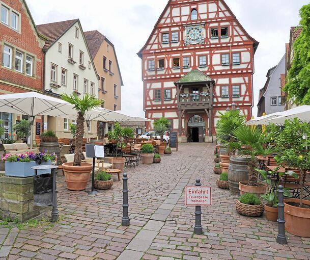 Der Besigheimer Marktplatz, genutzt von der „Marktwirtschaft“, ist die Premium-Lage in der Stadt.