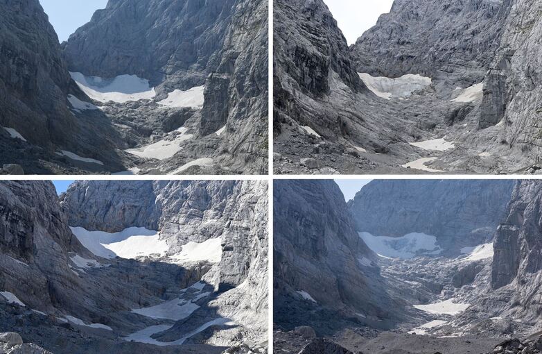 Klimawandel in Deutschland - Blaueisgletscher Klimawandel in Deutschland - Blaueisgletscher