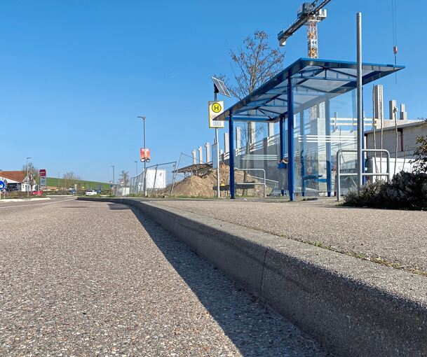 Die Haltestelle Flickenwiesen in Großbottwar liegt nur wenige Meter von der inklusiven Theo-Lorch-Werkstatt entfernt.