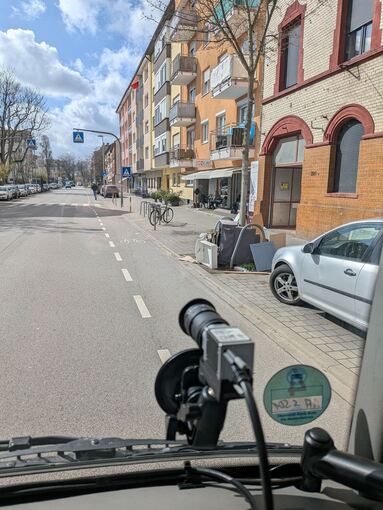 Müllfahrzeug mit Kamera in Mannheim