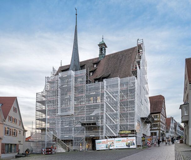 Wegen der Sanierung des Rathauses wurde der Wochenmarkt vorübergehend verlegt, die Frequenz in diesem Teil der Innenstadt ist dadurch noch geringer als vorher.