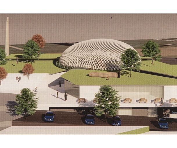 Das Modell der in Vaihingen geplanten Moschee der Kulturen.