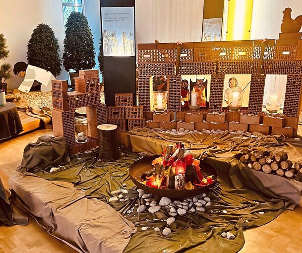 Blick in den Gerichtshof.