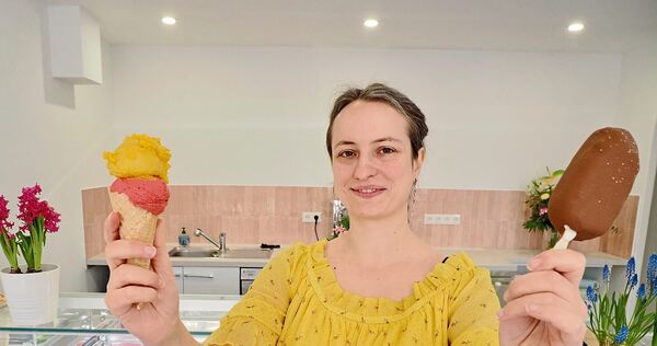 Madeleine Schneider in ihrem „Art Glacé“ in der Bietigheimer Hauptstraße.