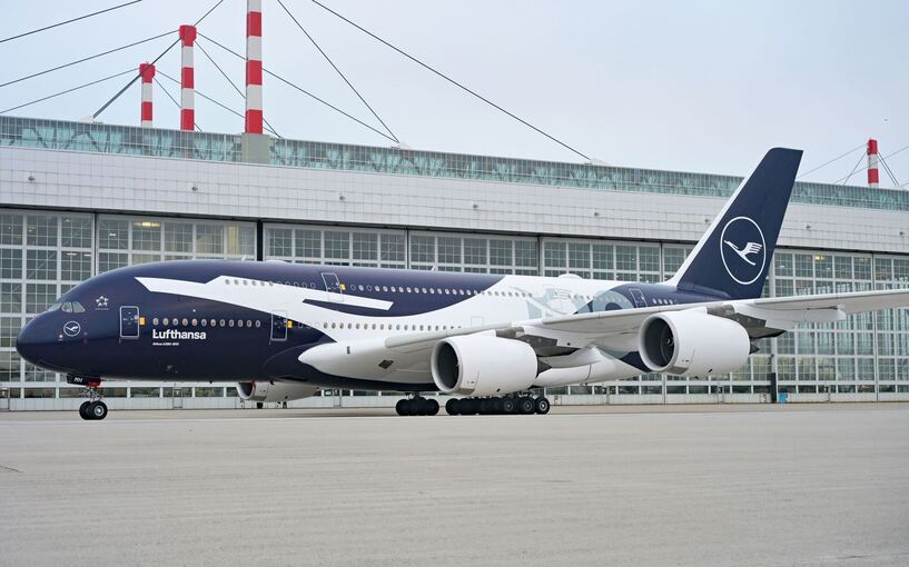 Lufthansa Airbus in Jubiläumslackierung