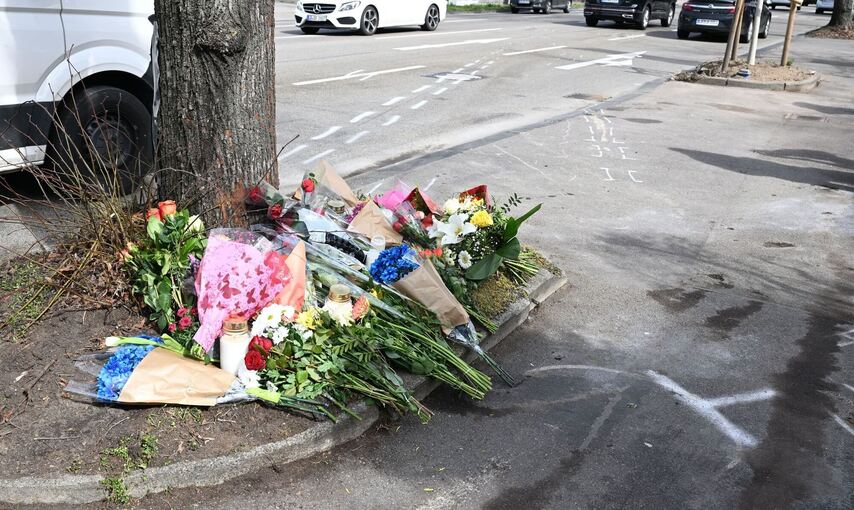 Unfallstelle eines mutmaßlichen Autorennens mit Todesopfern