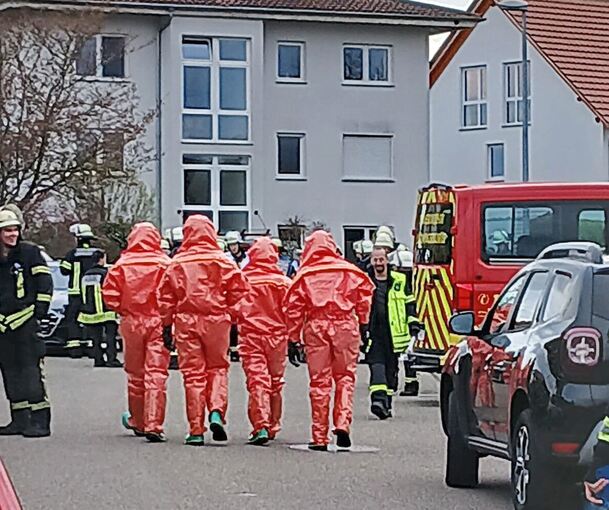 Am Ostersonntag waren auch der Strahlenschutzzug und der Gefahrstoffzug in Vaihingen im Einsatz.