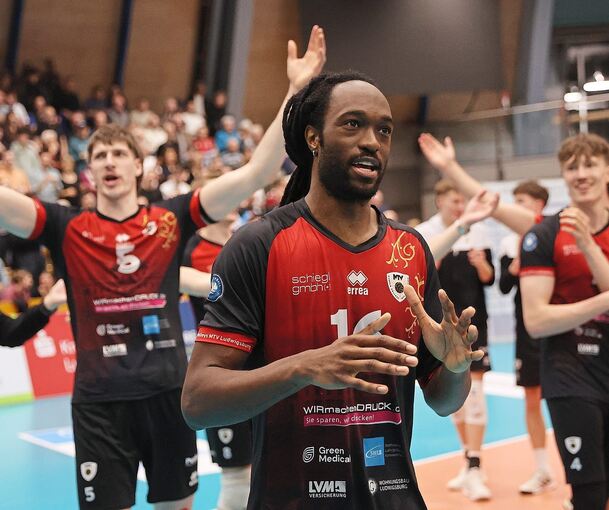 Erwartet ein spannendes Spiel im Hexenkessel des VfB Friedrichshafen: Ludwigsburgs Diagonalangreifer Nyherowo Omene.