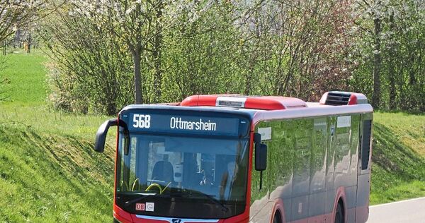 Die Linie 568 gehört zu den Verbindungen, die von der Sperrung der Neckarbrücke betroffen sind.