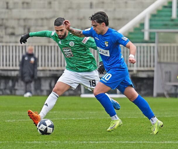 Nach Verletzung wieder treffsicher: Homburgs Ex-Freiberger Hilal El-Helwe (links).