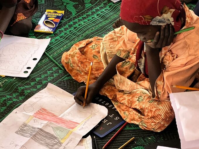 Flüchtlingslager Aboutengué im Tschad - Kinderschutzzone