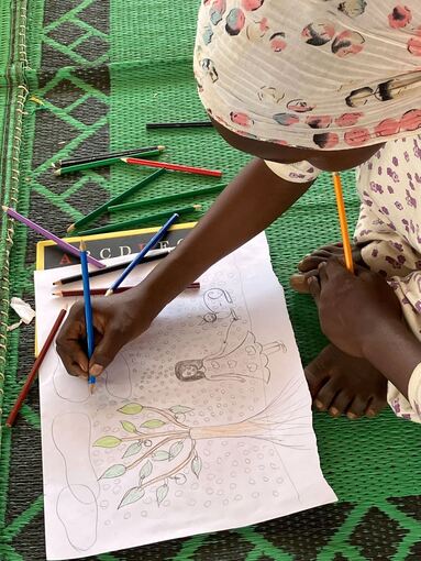 Flüchtlingslager Aboutengué im Tschad - Kinderschutzzone