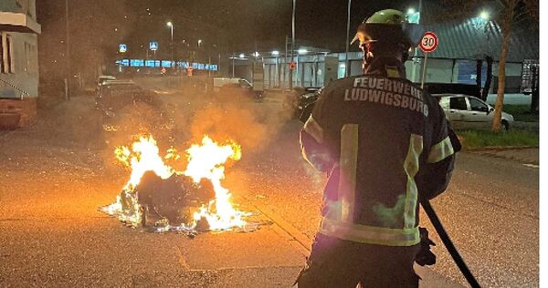 Viel zu tun gehabt: Einsatzkräfte der Ludwigsburger Feuerwehr haben in den vergangenen Wochen unter anderem einen brennenden Papiercontainer in der Kammererstraße gelöscht.