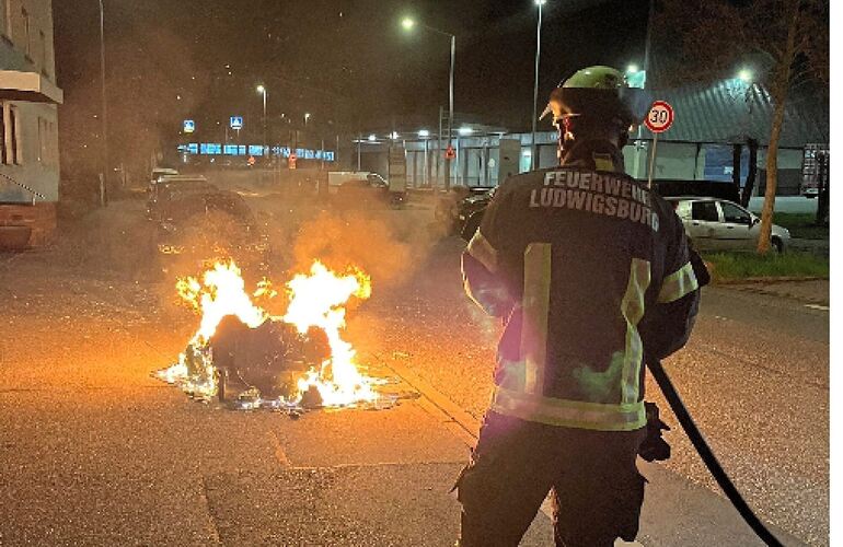 Viel zu tun gehabt: Einsatzkräfte der Ludwigsburger Feuerwehr haben in den vergangenen Wochen unter anderem einen brennenden Papiercontainer in der Kammererstraße gelöscht.