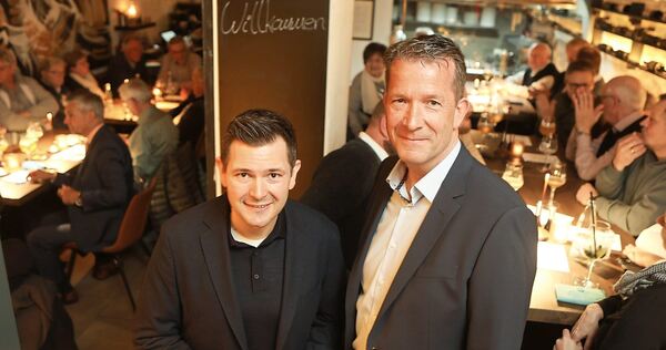 Landtagsabgeordneter Tobias Vogt (links) und Jan Hüls, Vorsitzender des CDU-Ortsverbands Besigheim.