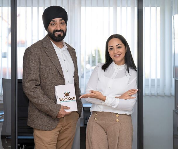 Manmander und Babita Kahi wollen mit ihrem Start-up Workkraft indische Pflegekräfte nach Deutschland vermitteln.