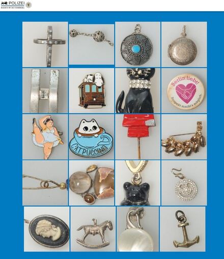 Polizei sucht Besitzer von Schmuckstücken Polizei sucht Besitzer von Schmuckstücken