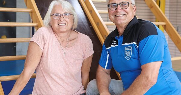 Uwe Schober und seine Frau Claudia Schober im Fitkom.