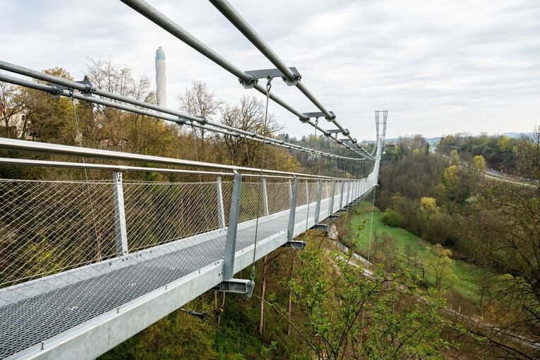 Fußgängerhängebrücke Neckarline Rottweil