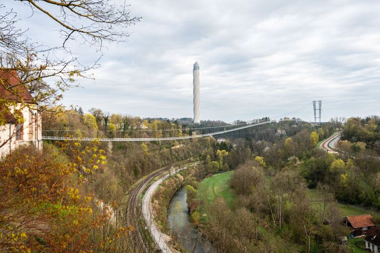 Fußgängerhängebrücke Neckarline Rottweil