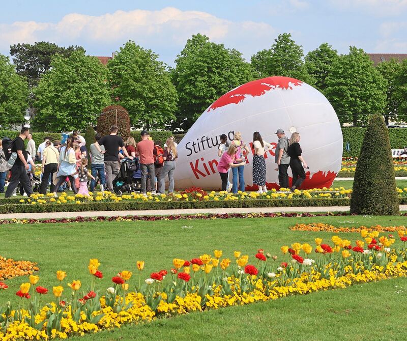 Dieser Ballon geht bald in die Luft.
