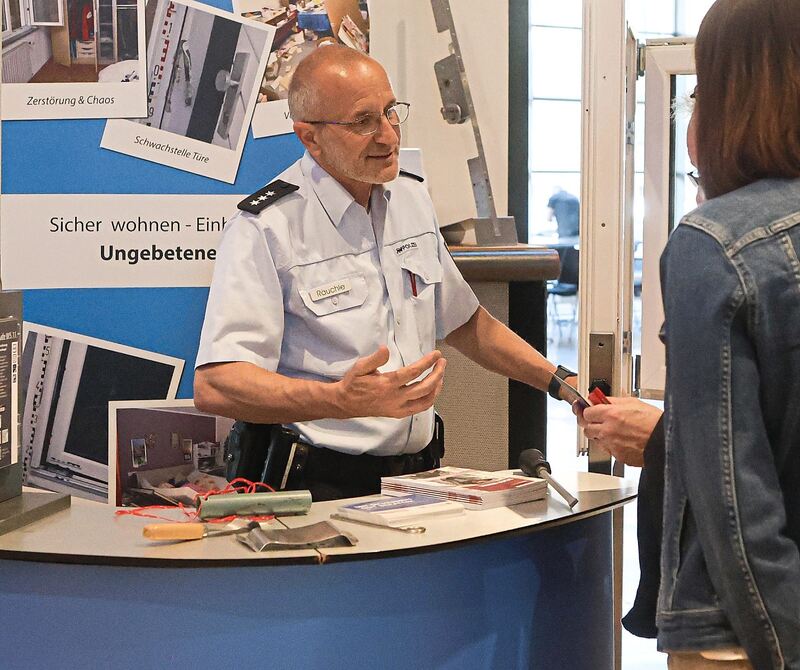 Die Polizei informierte zum Thema Einbruchsschutz.