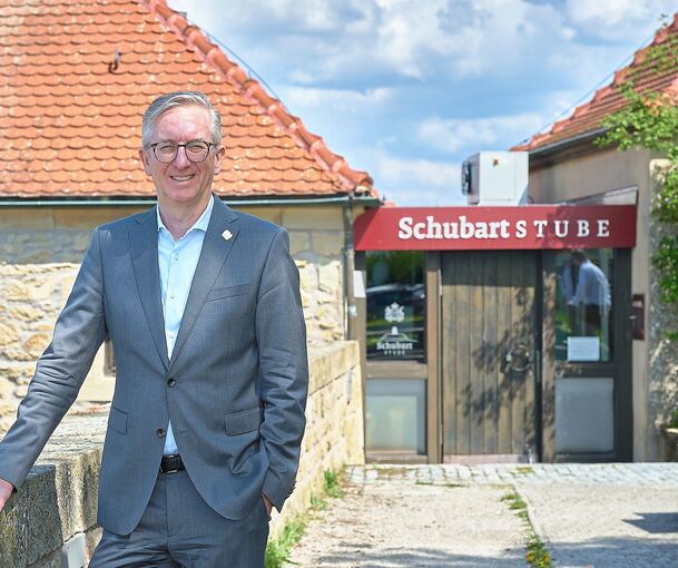 „Das alte Feeling ist noch da“: Adler-Patron Christian Ottenbacher vor der Schubartstube auf dem Hohenasperg.