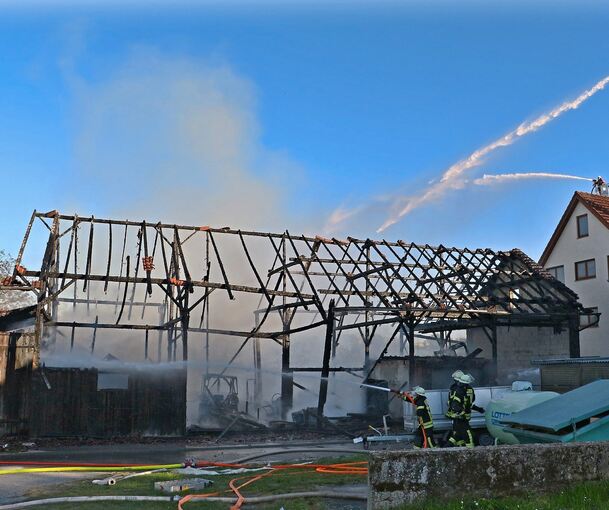 Von der Scheune steht nicht mehr viel.