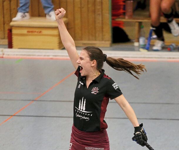 Mit vier Saisontoren nur eine Bude hinter ihrem Bruder von den Stuttgarter Kickers: Daniela Bauer vom HC Ludwigsburg.