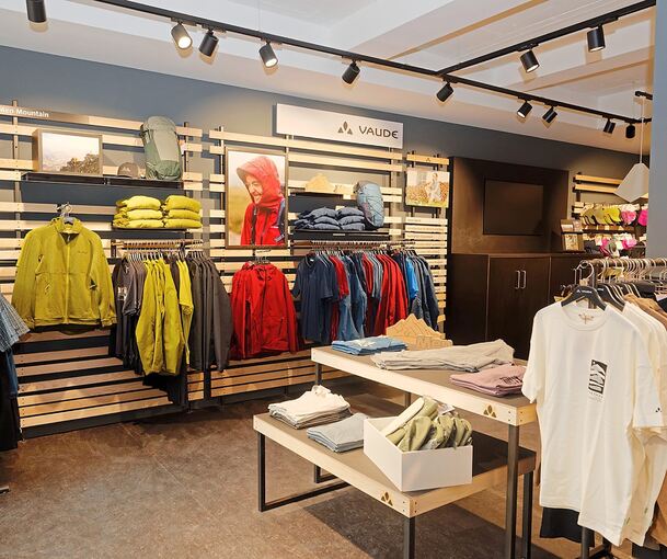 Blick in den Vaude-Shop.