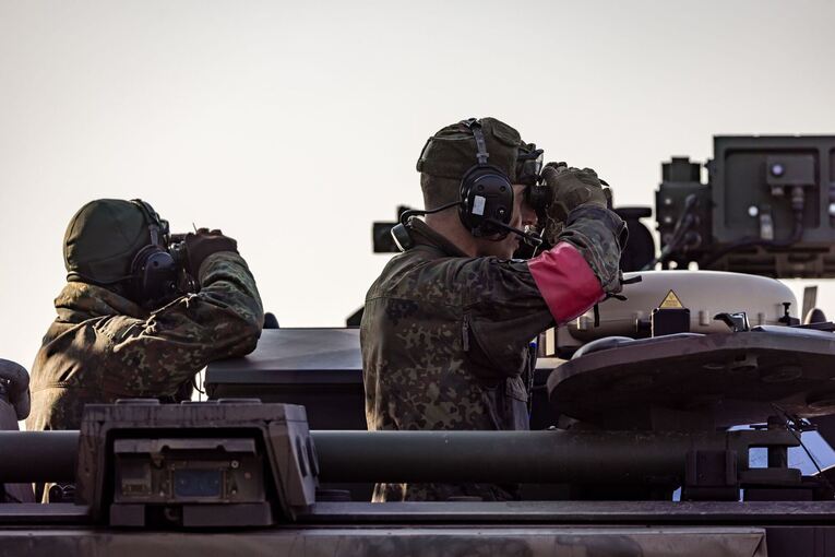 Das Panzergrenadierbataillon 391 übt in der Oberlausitz
