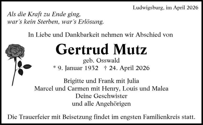 1661278(1-1)/Concordia Vermittlung von Traueranzei
