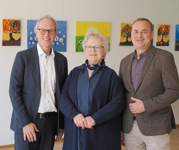 Schuldekan Dr. Andreas Löw, Cornelia Vogel (Fachberaterin für die Kindertageseinrichtungen in den Evangelischen Kirchenbezirken Besigheim und Ludwigsburg) und Tobias Laufs, Gesamtleitung Kindertageseinrichtungen der Evangelischen Gesamtkirchengemeind