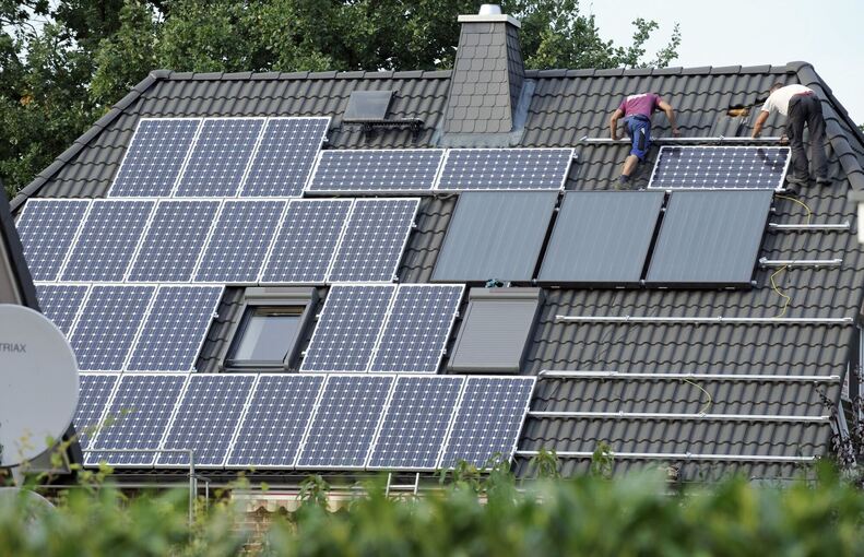 Solaranlage auf einem Dach