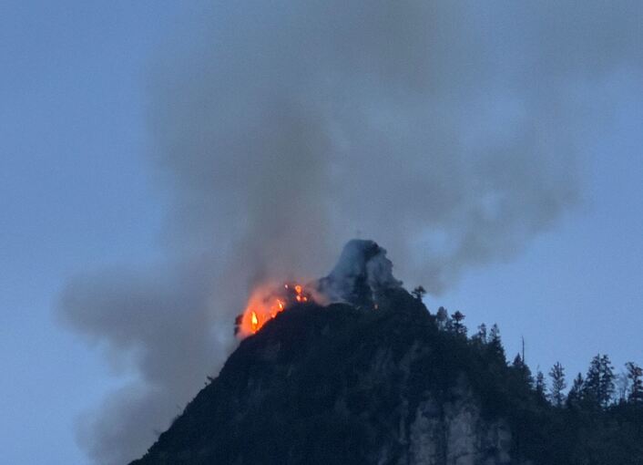 Waldbrand bei Ruhpolding