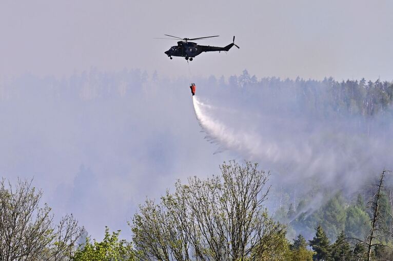 Waldbrand im Nationalpark Böhmische Schweiz