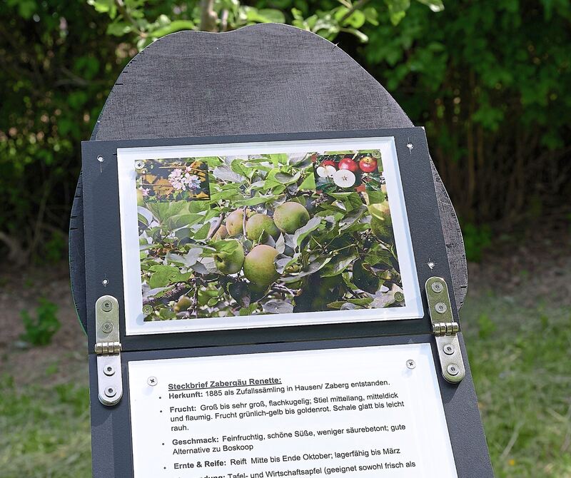Infotext in Klapptafel