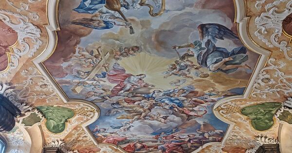 Decke im Festsaal - dem Oratorium Marianum - der Universität Breslau.