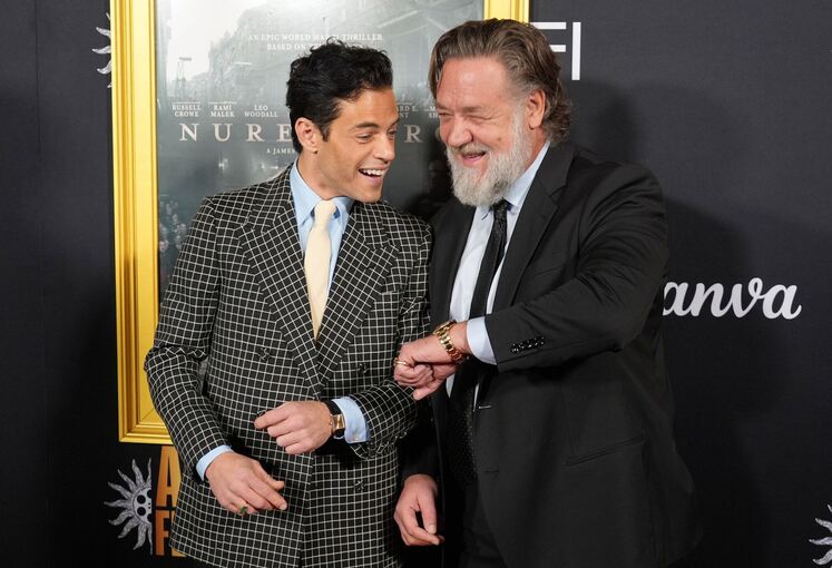 Rami Malek (l) und Russell Crowe
